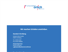 Tablet Screenshot of lackiererei-orlich.de